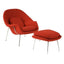 FINE MOD IMPORTS WOOM CHAIR AND OTTOMAN RED
