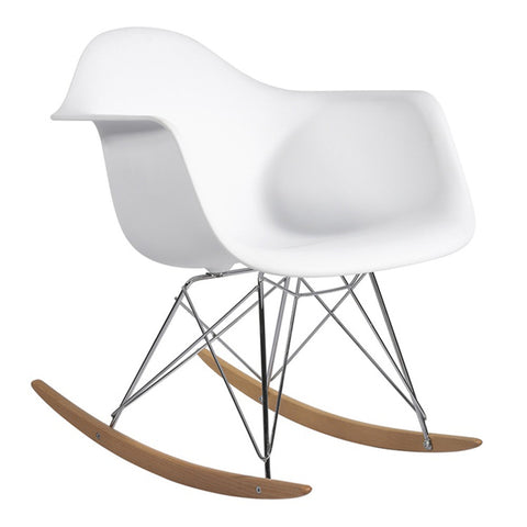 FINE MOD IMPORTS ROCKER ARM CHAIR WHITE