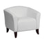 Flash Furniture Hercules Imperial Series White Leather Executive Reception Waiting Room Guest Chair