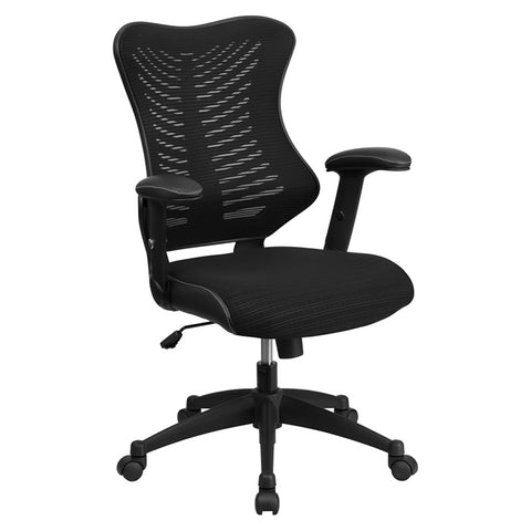 Flash Furniture High Back Black Mesh Chair with Nylon Base