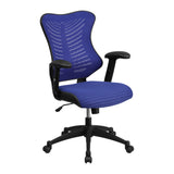 High Back Blue Mesh Chair With Nylon Base [Bl-ZP-806-BL-GG]