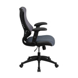 Flash Furniture High Back Gray Mesh Chair With Nylon Base Bl-ZP-806-GY-GG