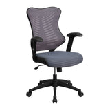 Flash Furniture High Back Gray Mesh Chair With Nylon Base Bl-ZP-806-GY-GG