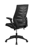 Flash Furniture High Back Black Designer Mesh Executive Swivel Office Chair With Height Adjustable Flip-Up Arms BL-ZP-809-BK-GG