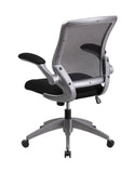 Flash Furniture Mid-Back Black Mesh Swivel Task Chair With Gray Frame And Flip-Up Arms BL-ZP-8805-BK-GG