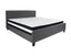 Flash Furniture Tribeca King Size Tufted Upholstered Platform Bed in Dark Gray Fabric with Pocket Spring Mattress