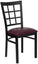 HERCULES SERIES BLACK WINDOW BACK METAL RESTAURANT CHAIR WITH BURGUNDY VINYL SEAT