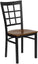 HERCULES SERIES BLACK WINDOW BACK METAL RESTAURANT CHAIR WITH CHERRY WOOD SEAT