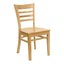 HERCULES SERIES NATURAL WOOD FINISHED LADDER BACK WOODEN RESTAURANT CHAIR
