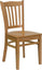 HERCULES SERIES NATURAL WOOD FINISHED VERTICAL SLAT BACK WOODEN RESTAURANT CHAIR