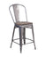 Flash Furniture 24" High Clear Coated Counter Height Stool with Back and Wood Seat