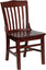 HERCULES SERIES SCHOOL HOUSE BACK WOODEN RESTAURANT CHAIR MAHOGANY FINISH