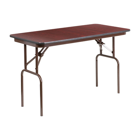 Flash Furniture 24'' x 48'' Rectangular Walnut Melamine Laminate Folding Banquet Table [YT-2448-MEL-WAL-GG]