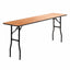 Flash Furniture 18'' x 72'' Rectangular Wood Folding Training / Seminar Table with Smooth Clear Coated Finished Top [YT-WTFT18X72-TBL-GG]