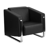 Flash Furniture HERCULES Gallant Series Contemporary Black Leather Chair with Stainless Steel Frame [ZB-8803-1-CHAIR-BK-GG]