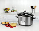 Kalorik Stainless Steel 8 Qt Digital Slow Cooker with Locking Lid