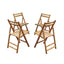 Merry Products Outdoor Patio Acacia Hardwood Folding Dining Chairs - Set of 4