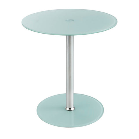 GLASS ACCENT TABLE WHITE