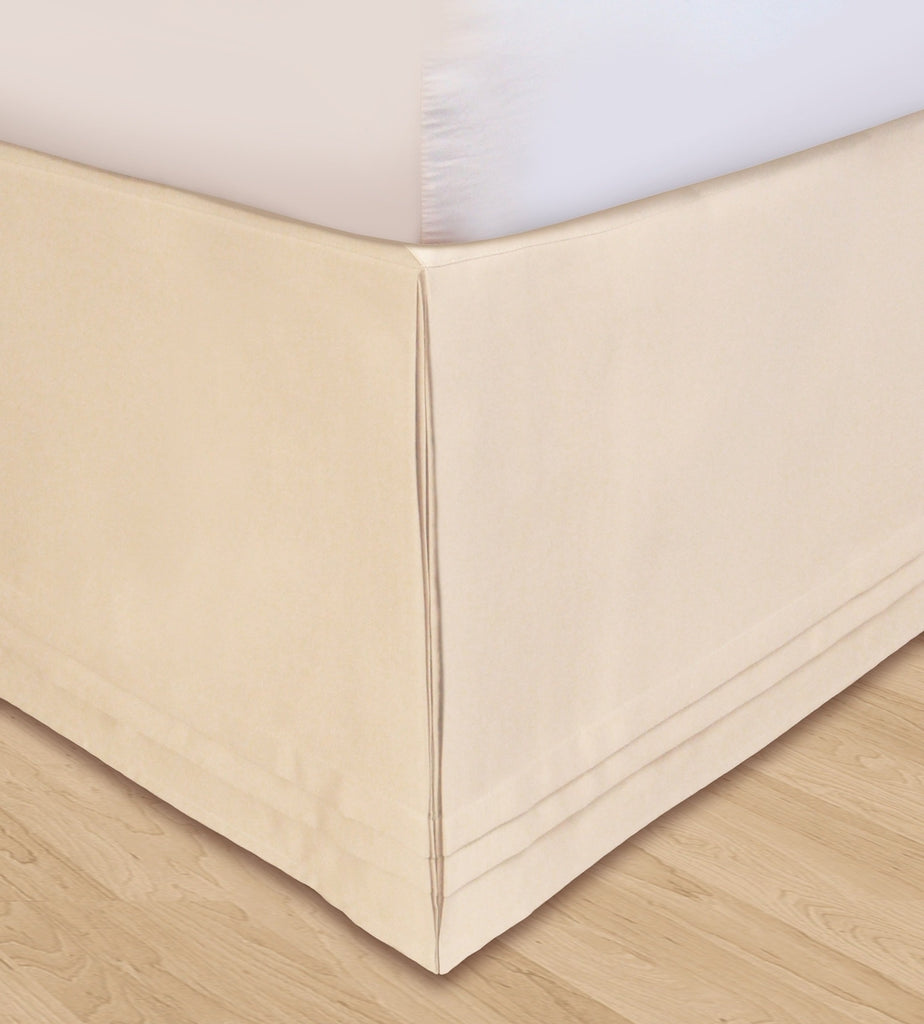 Huys Matte Satin Bed Skirt - C King Ivory