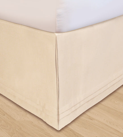 Huys-Matte Satin Huys Bed Ruffle D.King Ivory