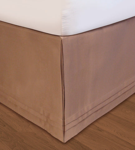Huys Matte Satin Bed Skirt - D King Taupe