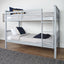 WE Furniture Kids Twin over Twin Solid Wood Mission Design Bunk Bed - Grey