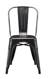 Stackable Metal Cafe Bistro Chair - Antique Black