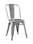 Stackable Metal Cafe Bistro Chair - Gun Metal Silver