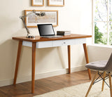 Home Office 48" Mid-Century Wood Computer Storage Desk