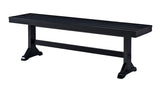 60" Antique Black Wood Dining Kitchen Bench