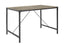 WE Furniture 48" Angle Iron Wood Dining Table with Powder Coated Metal Legs - Driftwood