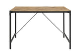 48" Angle Iron Wood Dining Table, Barnwood