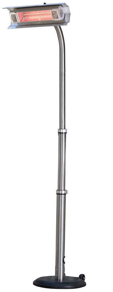 1500 Watt Electric Infrared Telescoping Stainless Steel Pole-Mounted Patio Heater