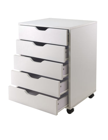 Halifax Cabinet for Closet / Office, 5 Drawers, White