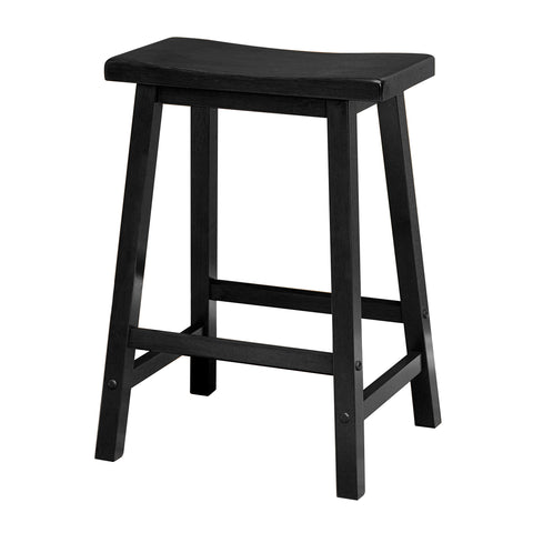 Satori 24" Saddle Seat Bar Stool Black