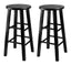 Pacey 2-Pc 24" Bar Stool Set Black