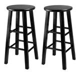 Pacey 2-Pc 24" Bar Stool Set Black