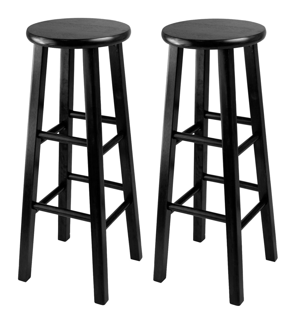 Pacey 2-Pc 29" Bar Stool Set Black