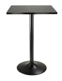 Pub Table Square Black MDF Top with Black leg and base