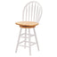 Wagner 24" Arrow-Back Windsor Swivel Seat Bar Stool Natural & White