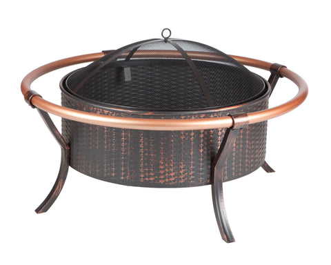 37 in Copper Rail Fire Pit