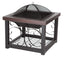 Hammer Tone Bronze Finish Cocktail Table Fire Pit