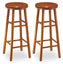 Oakley 2-Pc 30" Swivel Seat Bar Stool Set Cherry