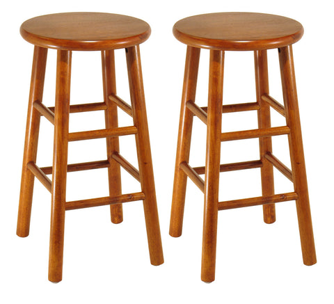 Tabby 2-Pc 24" Bar Stool Set Cherry