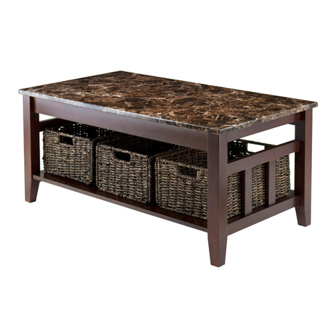 Zoey Coffee Table Faux Marble Top