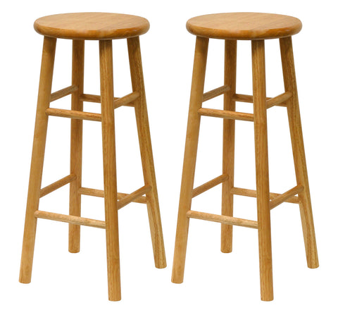 Tabby 2-Pc 30" Bar Stool Set Natural