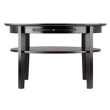 Amelia Round Coffee Table with Pull out Tray