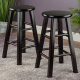 Pacey 2-Pc 24" Bar Stool Set Espresso