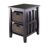 Morris Side Table with 2 Foldable Baskets