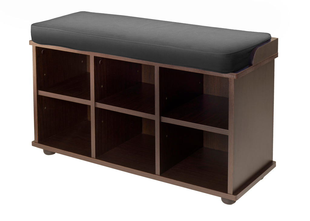 Townsend Bench with Black Cushion Seat